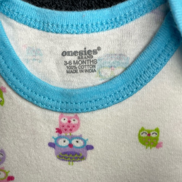 Baby Onesie Outfit | 3-6 months | OWL PRINT - Picture 5 of 6